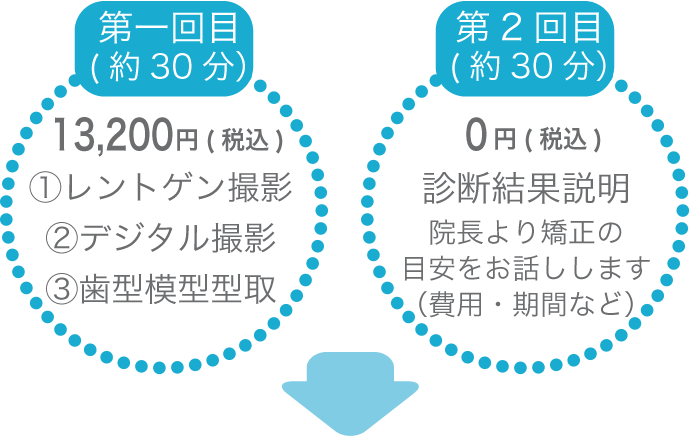 歯並び診断から治療までの流れ